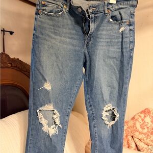 GAP Light Blue Ripped Boyfriend Jeans